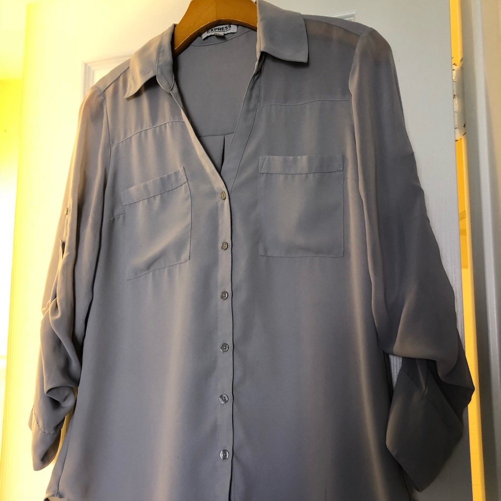 Express Light Gray Portofino Top